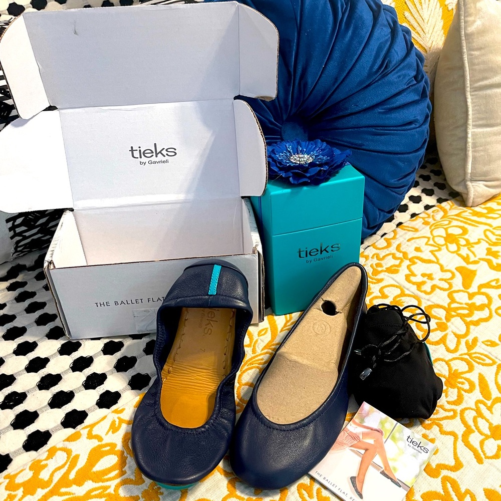 Tieks by Gabrieli Size 7 California Navy Blue Classic Ballet Flat